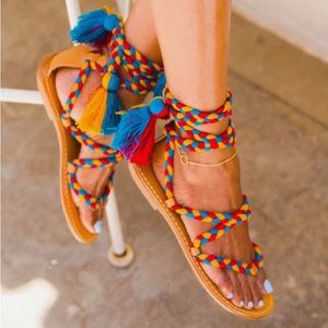 Soludo’s multi color gladiator sandal